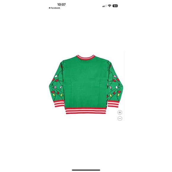 NWT Nightmare Before Christmas Ugly Christmas Sweater Crewneck L 14/16 Disney - Picture 4 of 7